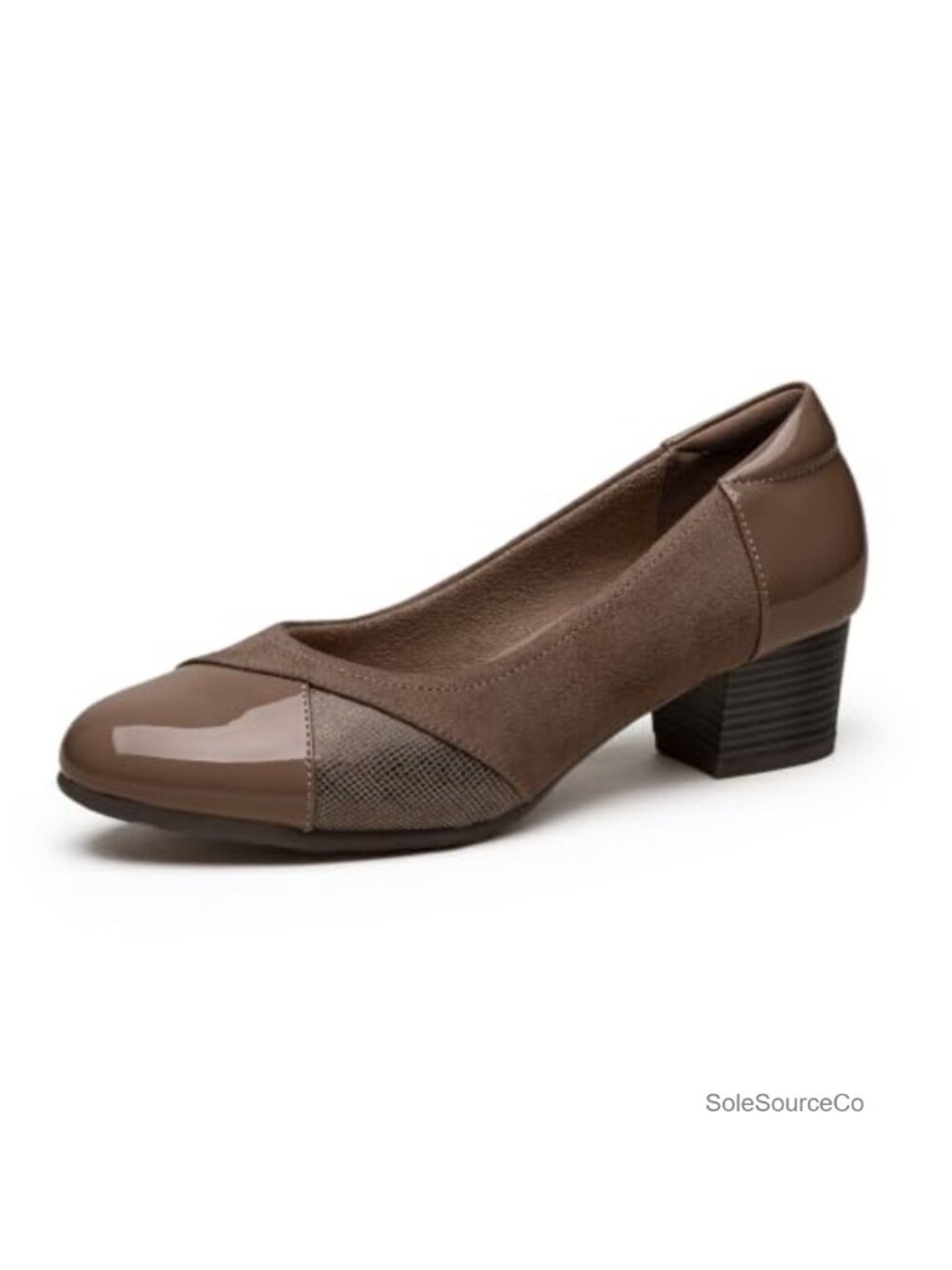 Orthopedic Slip On Pumps for Women Low Heel Comfortable Office Work Shoes